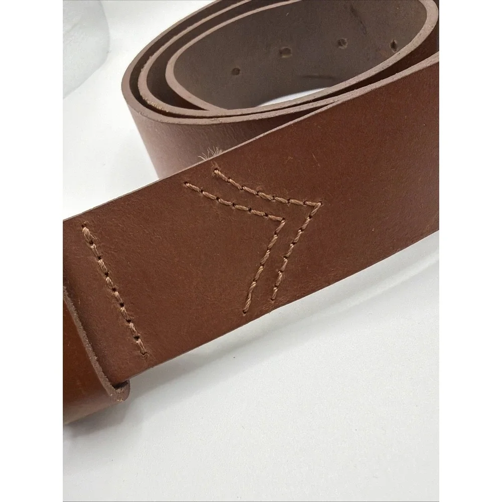 Levis Leather Belt Mens 42 Brown Bovine Leather Classic Casual Silver‎ Buckle